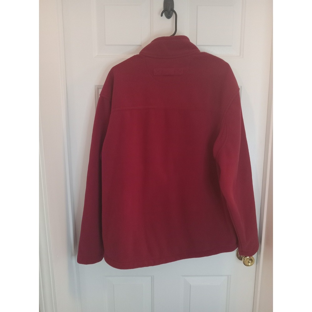 Duluth Trading Co Mens Size Medium Shoreman Fleece Windproof Full Zip Jacket Red - Picture 10 of 16